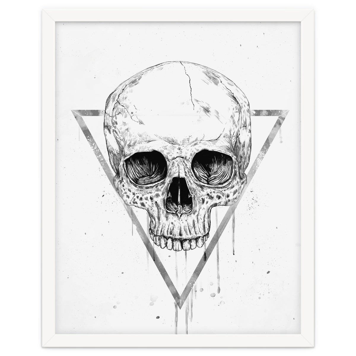 Skull In A Triangle (bw)