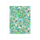 Improbable Botanical with Dinosaurs - soft pastels (Print Only) thumbnail