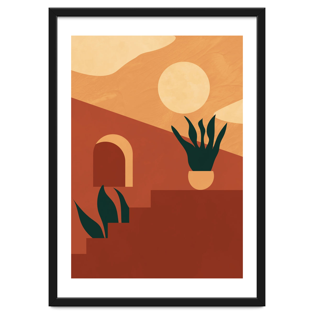 Boho  Desert Terracotta Print