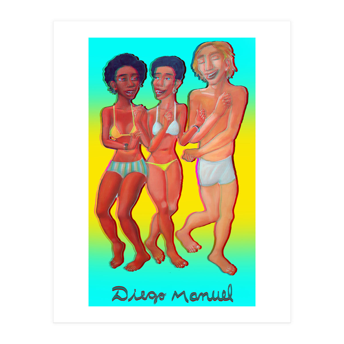 Bailando En La Playa 12 3d 2 (Print Only)