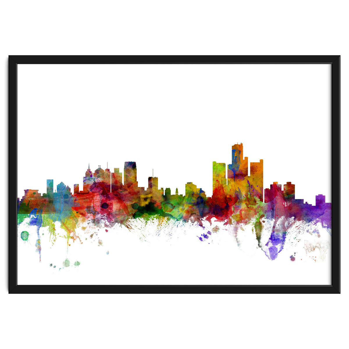 Detroit Michigan Skyline