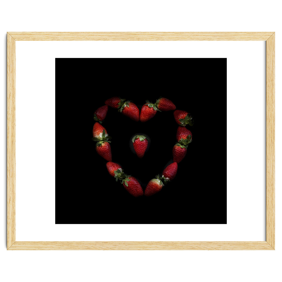 Heart of strawberries