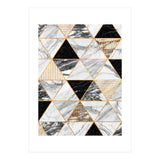 Marble Triangles 2 - Black and White (Print Only) thumbnail
