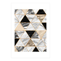 Marble Triangles 2 - Black and White (Print Only)