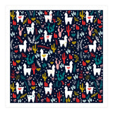Cute Alpaca Pattern with Cacti, Stars and Crystals (Print Only) thumbnail