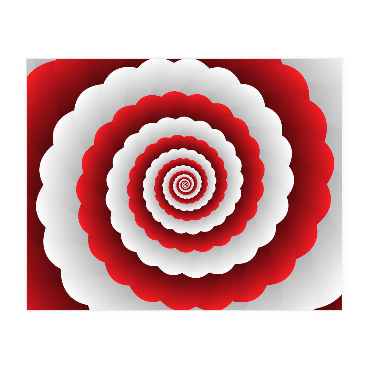 Red Modern Floral Interior Design (Print Only)