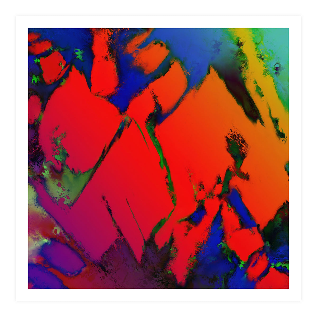 Colliding Panels Red (Print Only)