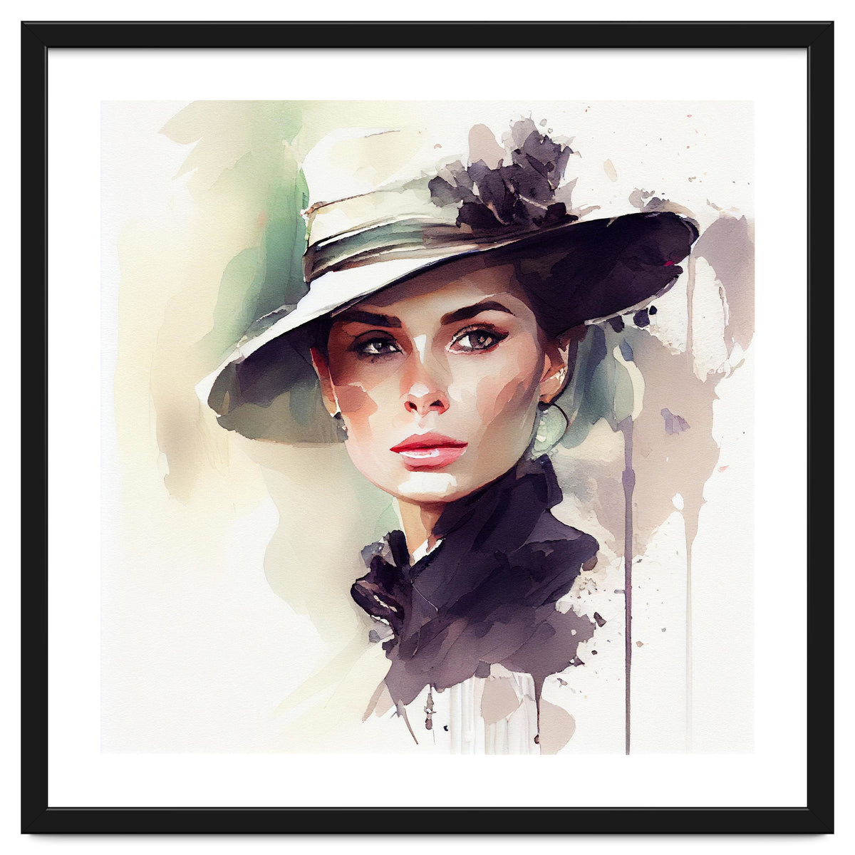 Watercolor Elegant Woman #1