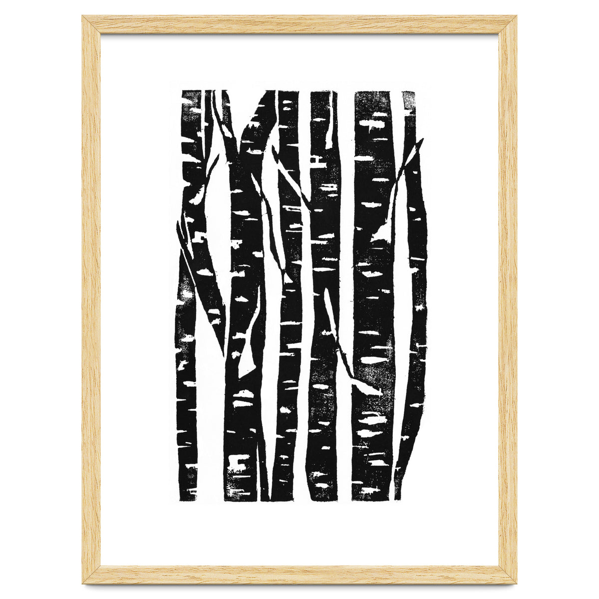 Woodcut Birches