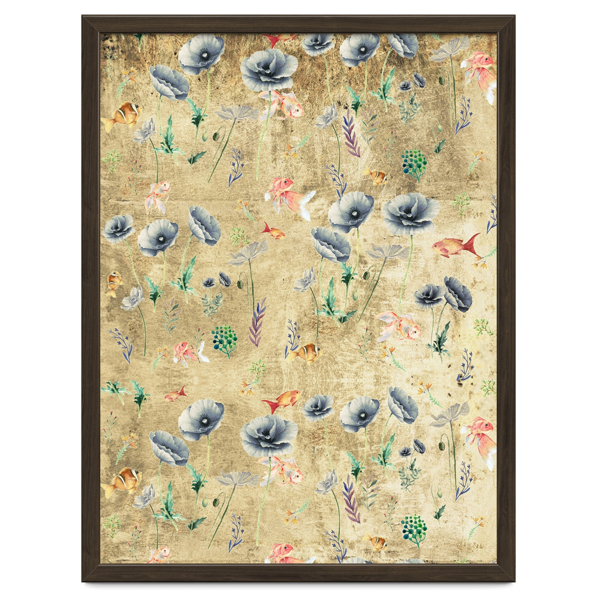 Fishes & Garden #Gold-plated