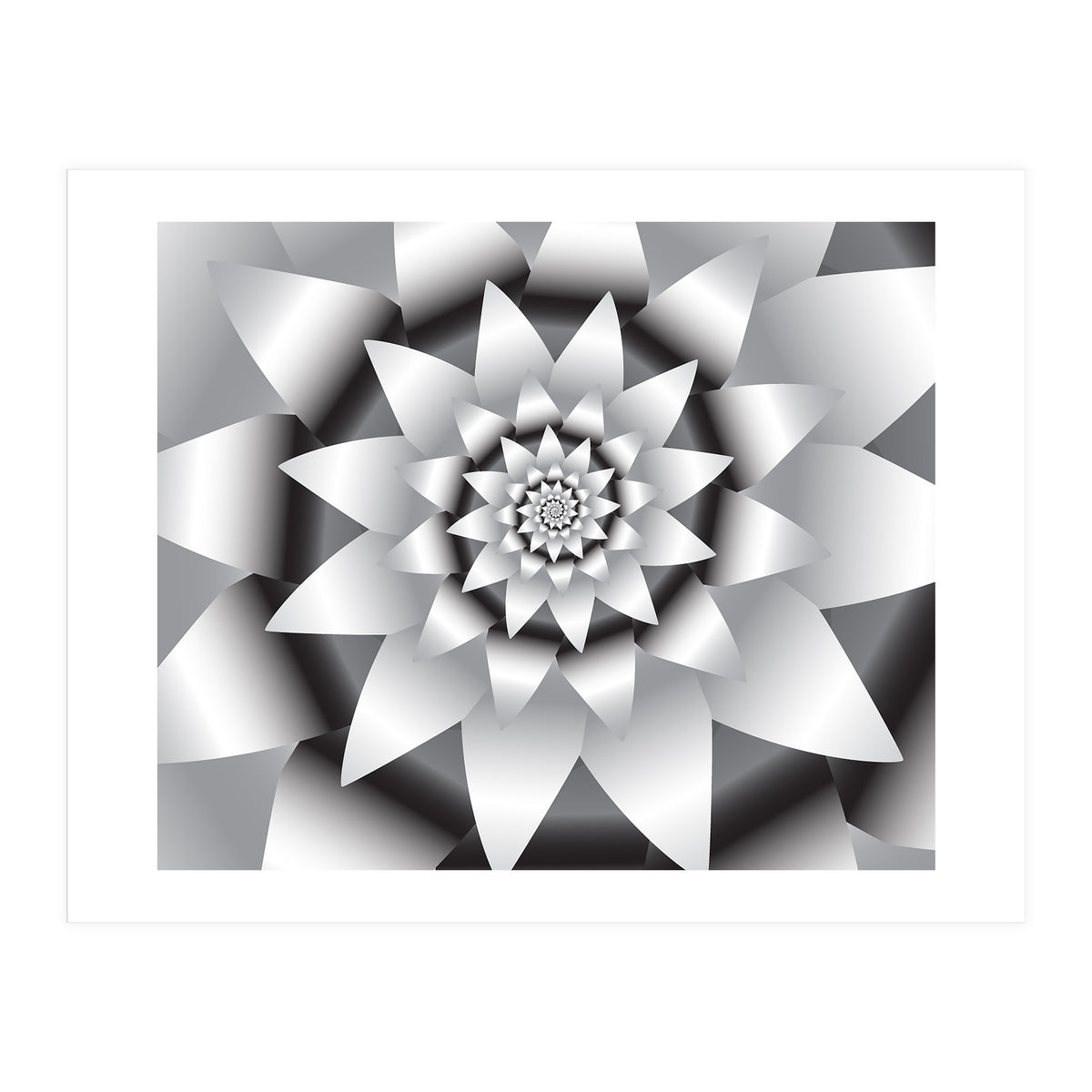 Abstract Modern Flower Design Art (Print Only)