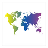 Multicolor World Map (Print Only) thumbnail
