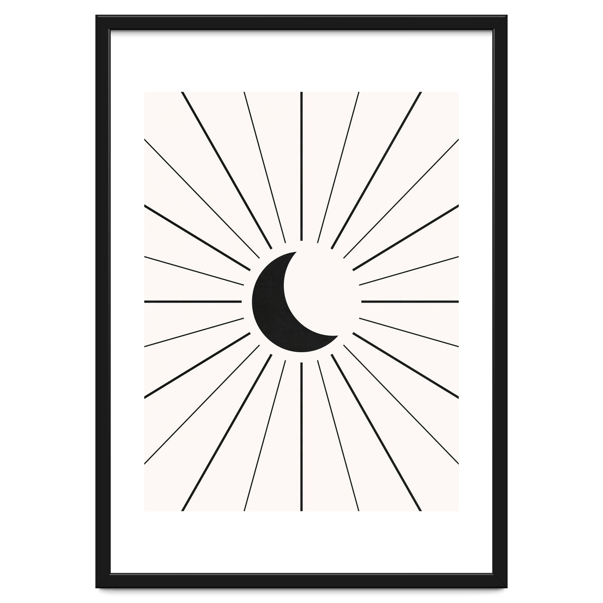 MOON IN LINES - BLACK