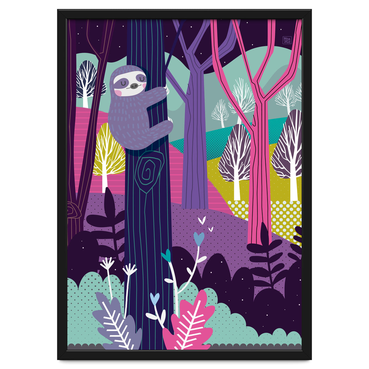 Sloth in the woods