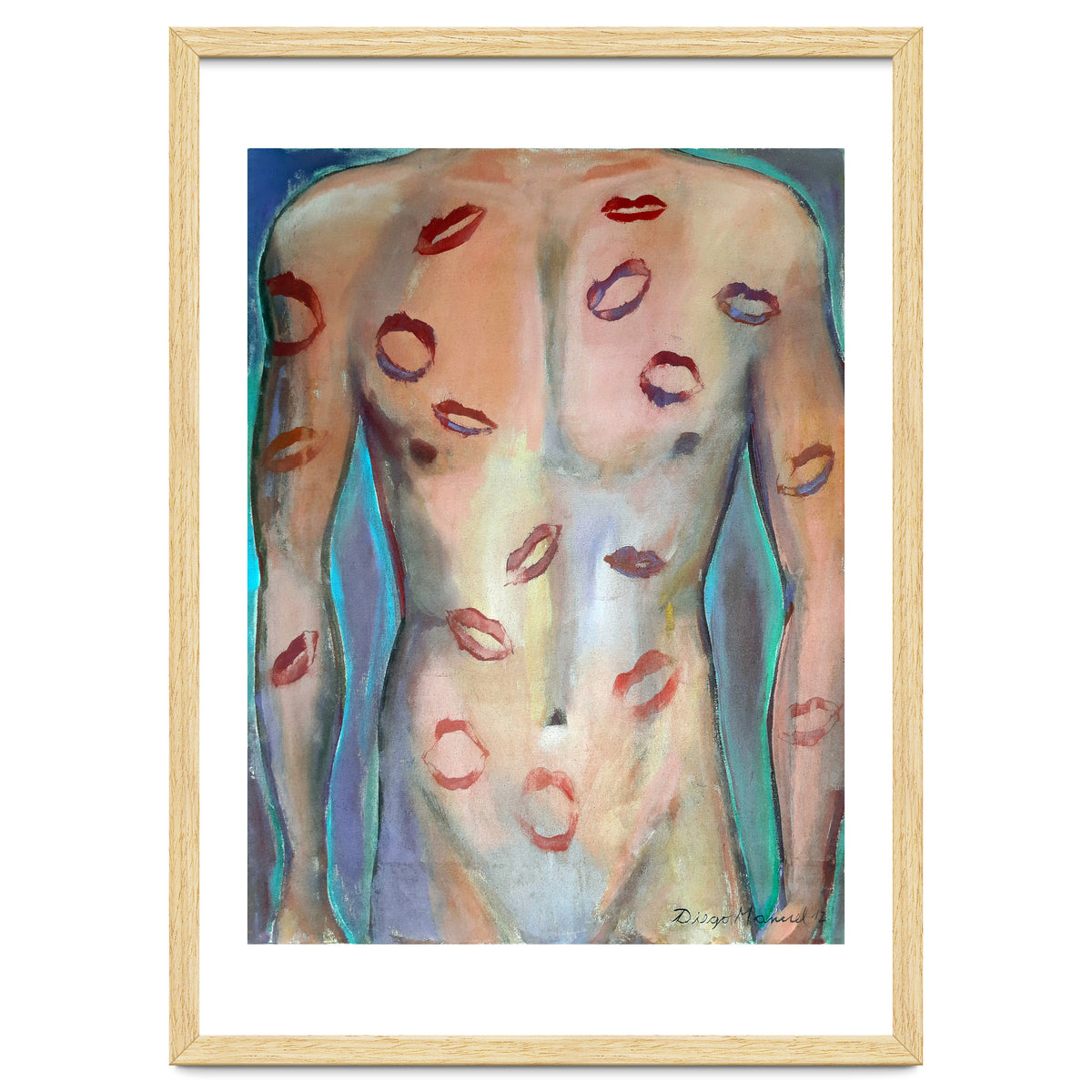 Torso Masculino Con Besos