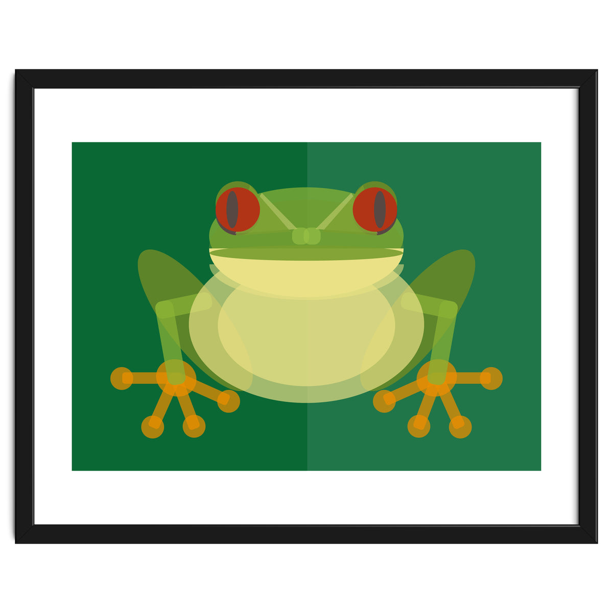 Mid Century Geometric Tree Frog
