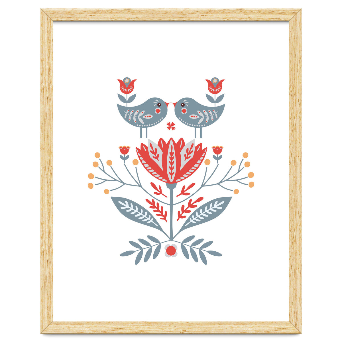 Scandinavian Folk Birds & Flowers