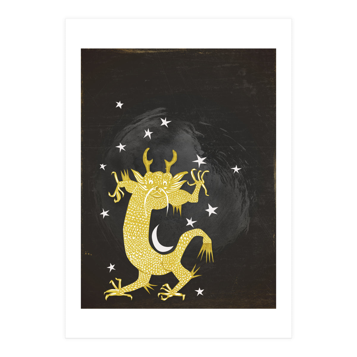 Vintage Cosmos: Golden Dragon (Print Only)