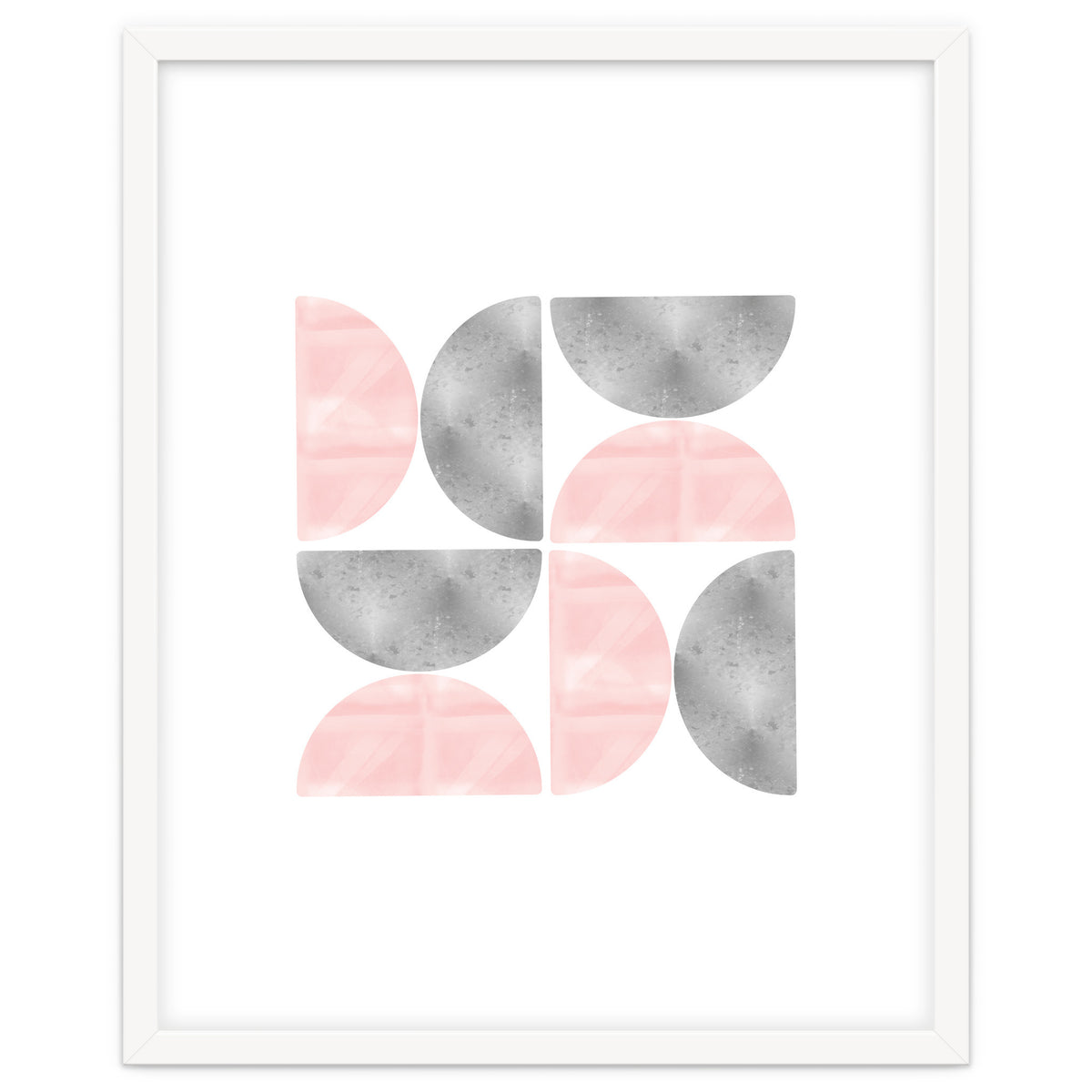 Half Moon Blush And Grey Abstract