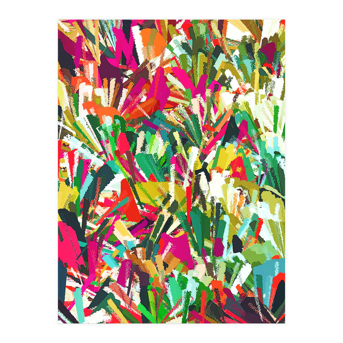 Sparks of Emotions, Abstract Eclectic Colorful Expression Painting, Pop of Color Modern Bohemian Illustration (Print Only)