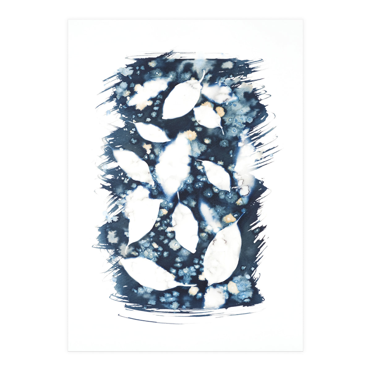 Indigo Blue Botanical Leaves No. 10 (Print Only)