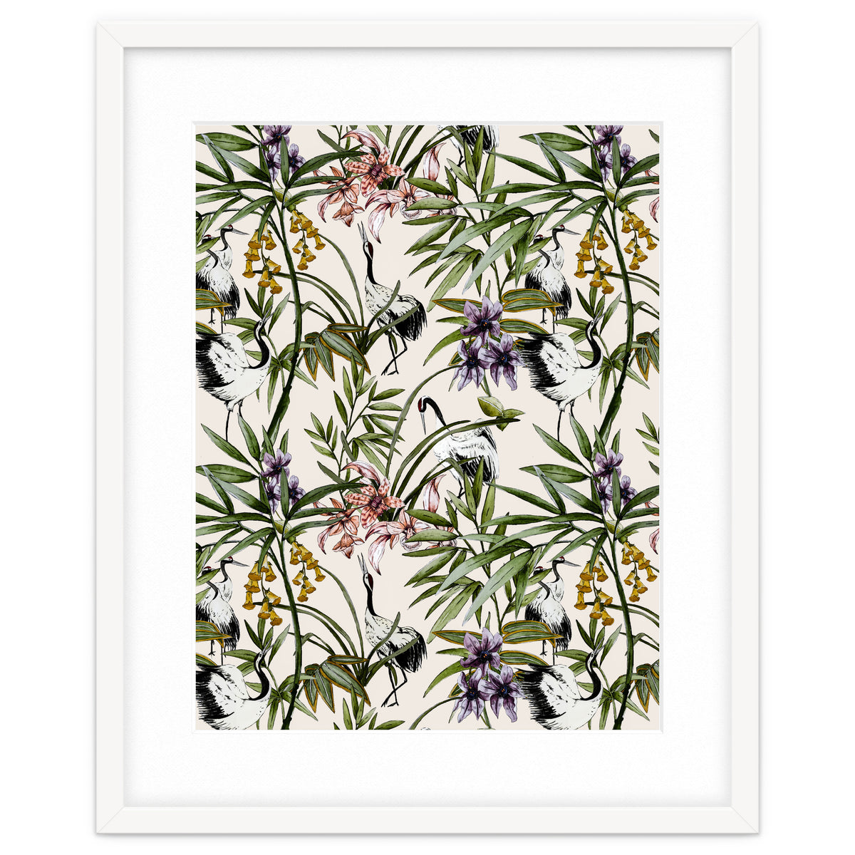 Asian crane pattern - 02