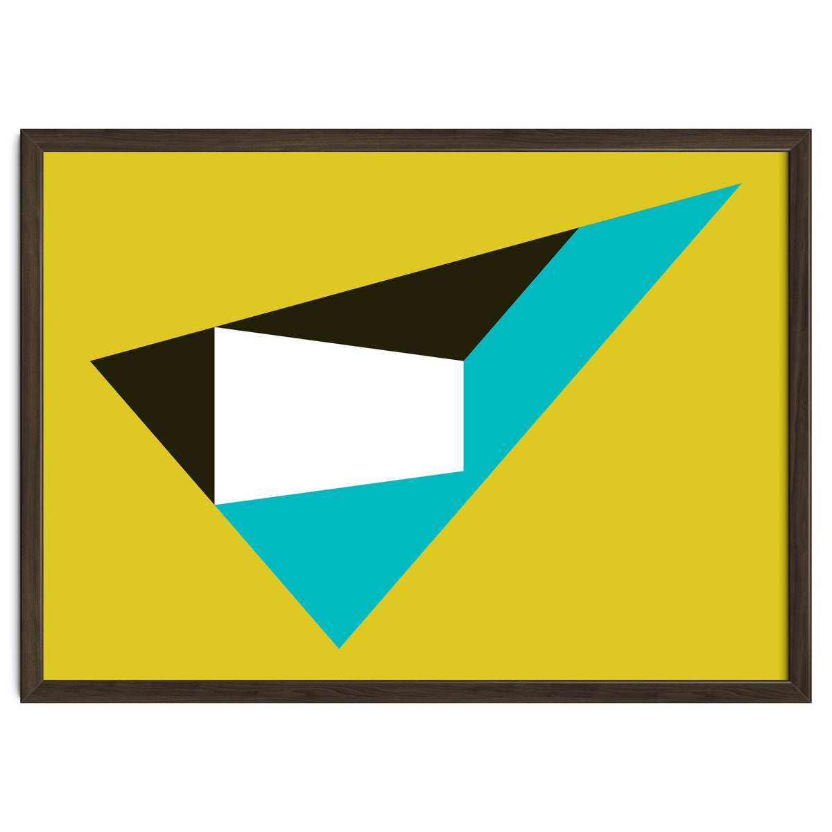 Geometric Shapes No. 39 - mustard & turquoise