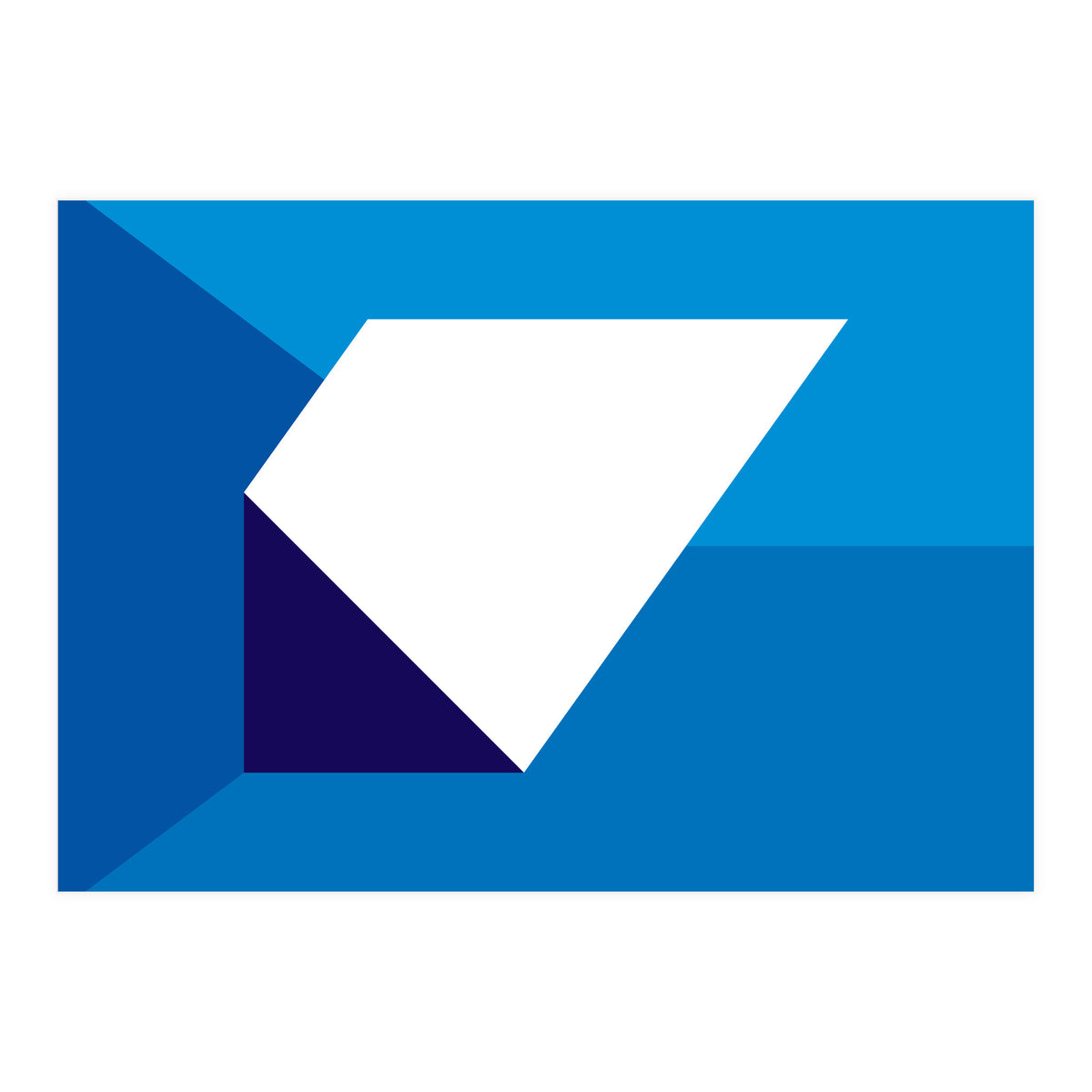 Geometric Shapes No. 32 -  blues (Print Only)