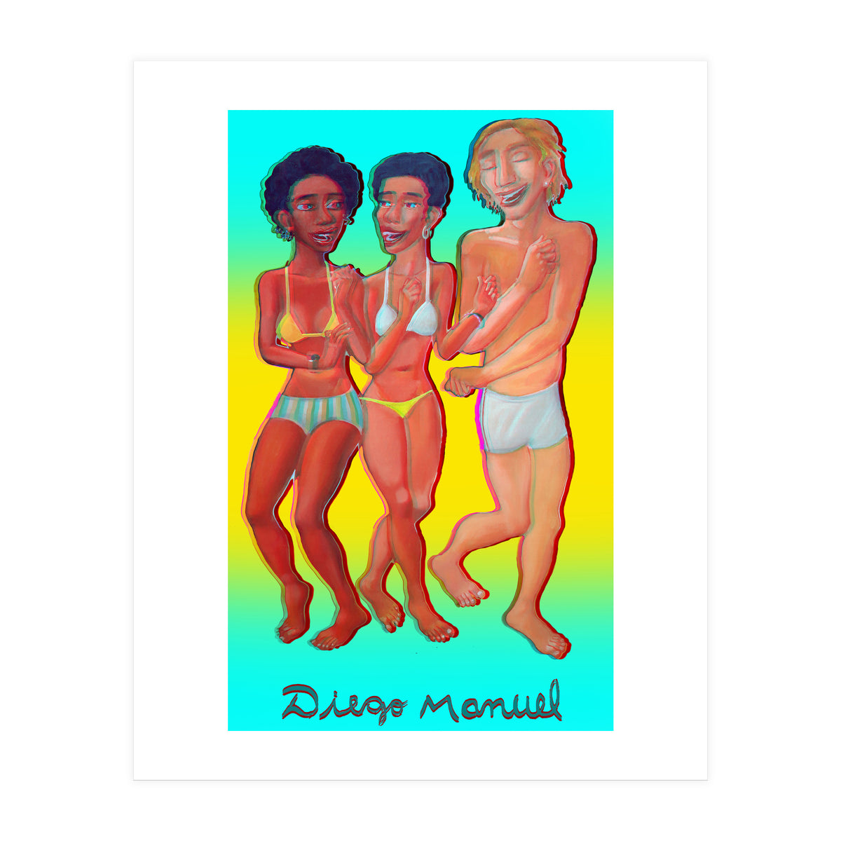 Bailando En La Playa 12 3d 2 (Print Only)