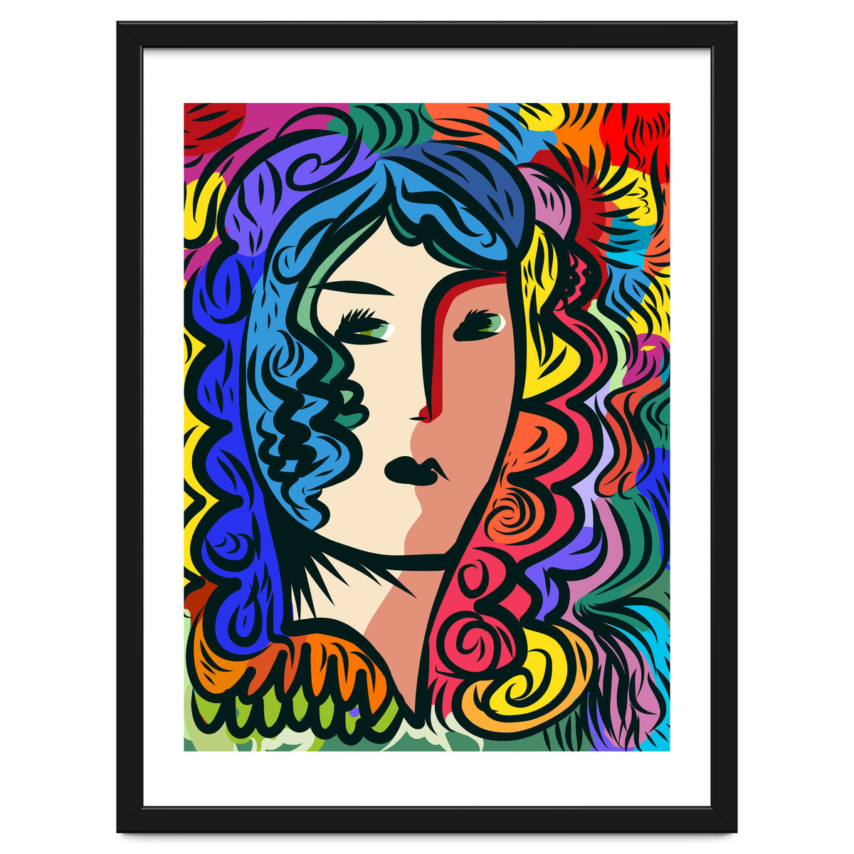 Rainbow Portrait Girl