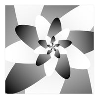 Abstract Black & White Floral (Print Only)