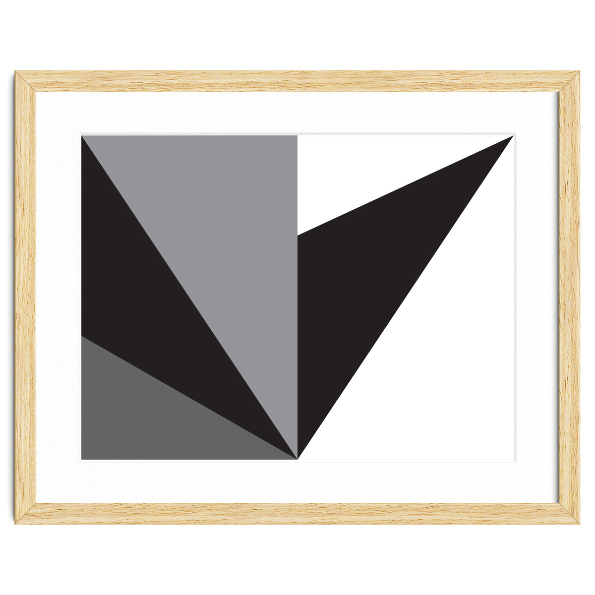 Geometric Shapes No. 76 - black, white & grey