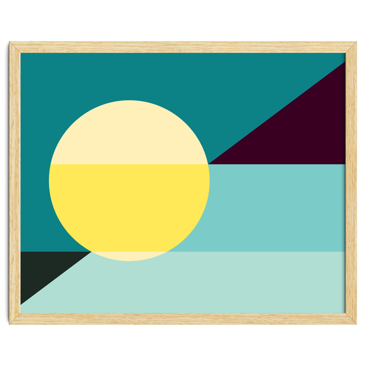 Geometric Shapes No. 3 - teal, purple & yellow