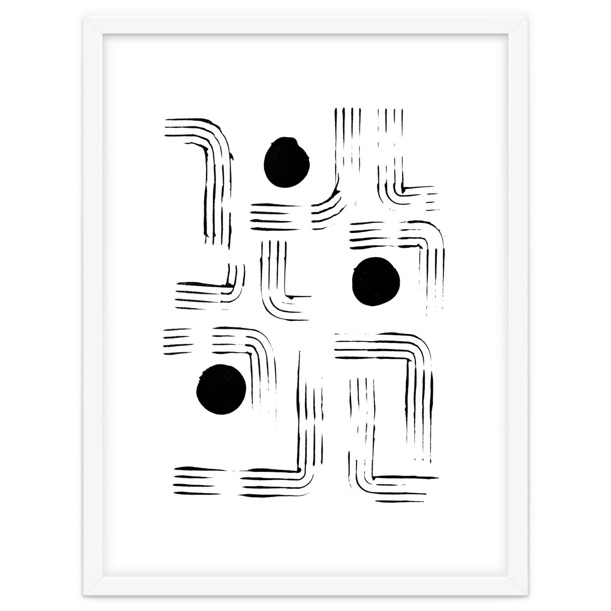 Mid-Century Modern Monochrome Print #1