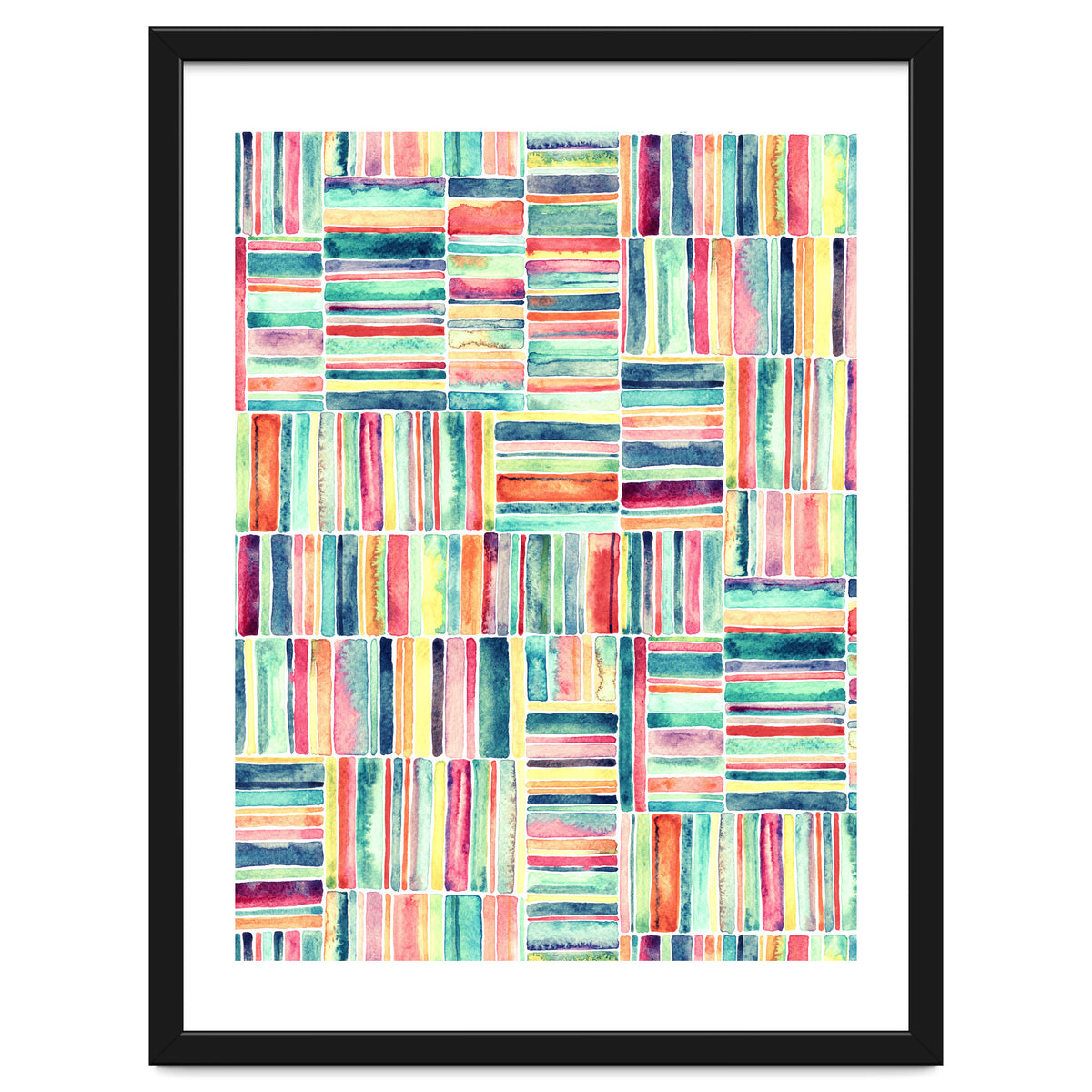 Retro Beach Chair Pastel Watercolor Stripes