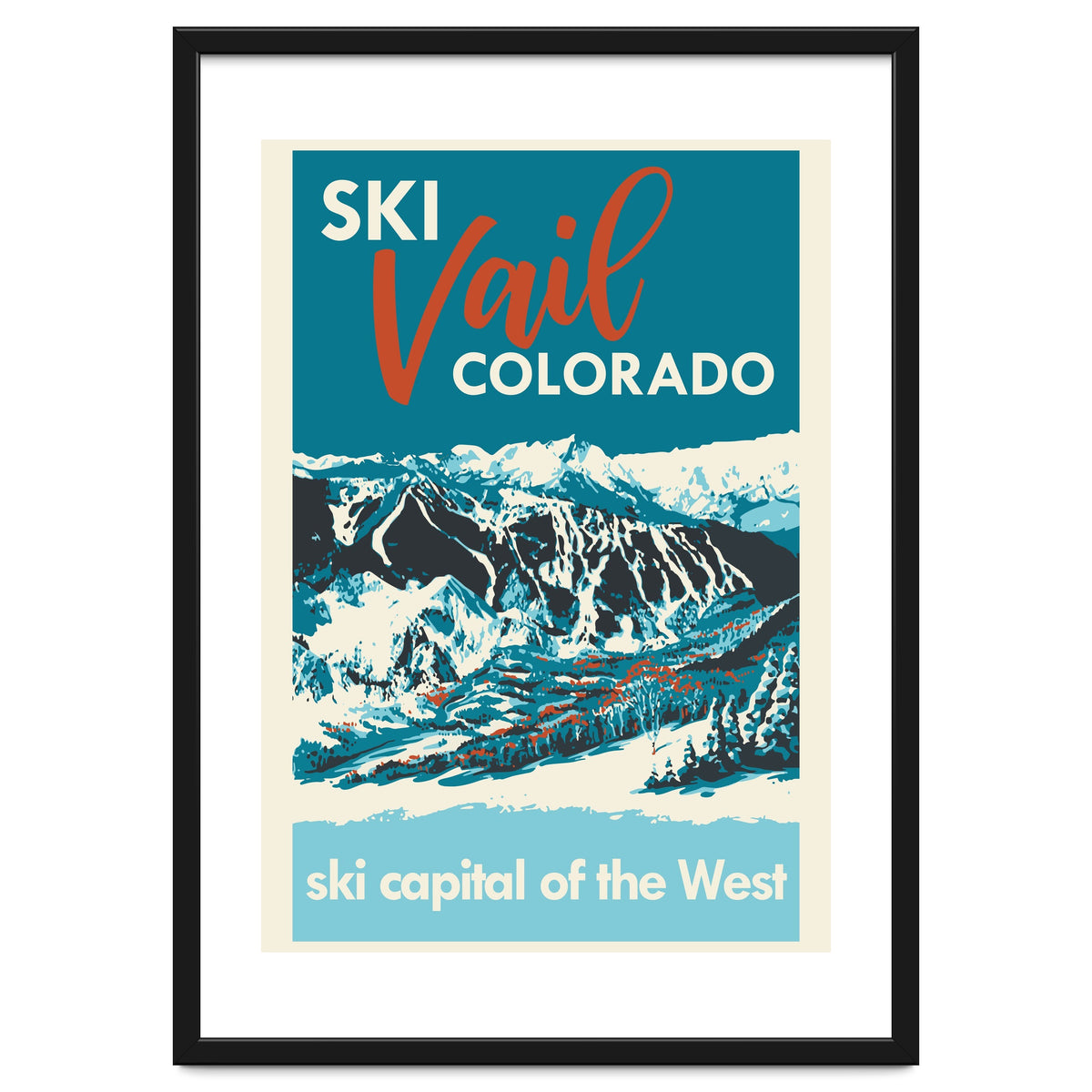 Vintage Vail ski poster