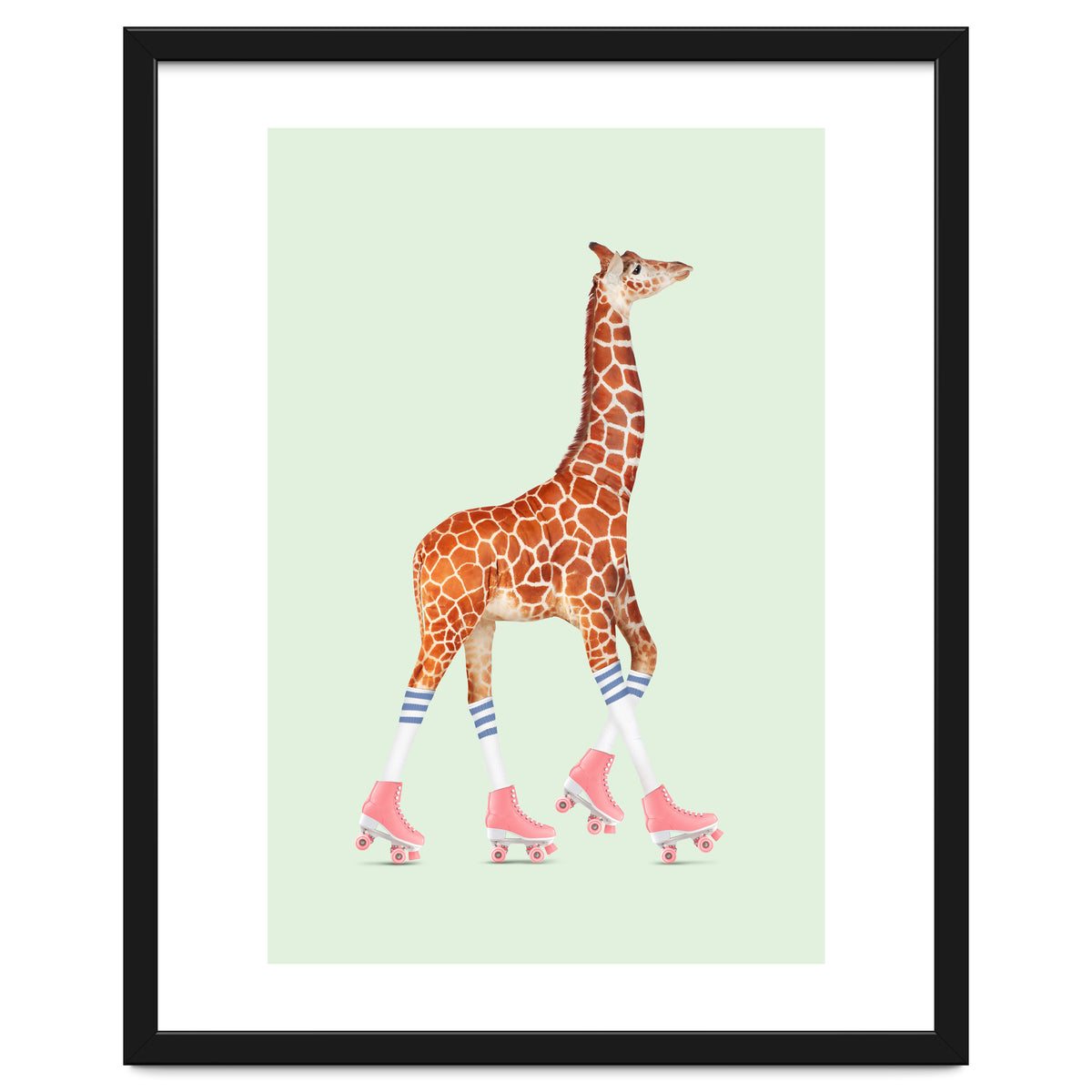 Rollerskating Giraffe