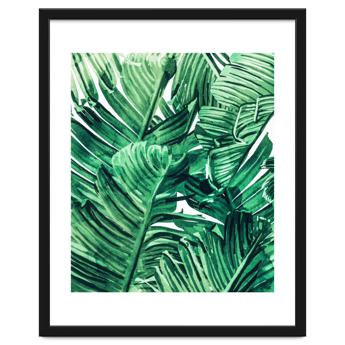 Tropical State of Mind | Watercolor Palm Banana Leaves Painting | Botanical Jungle Bohemian Plants