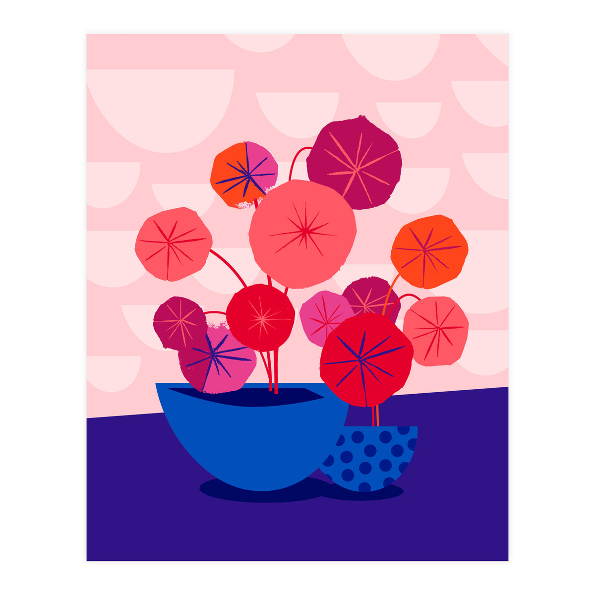 Pileas in Red and Pink (Print Only)