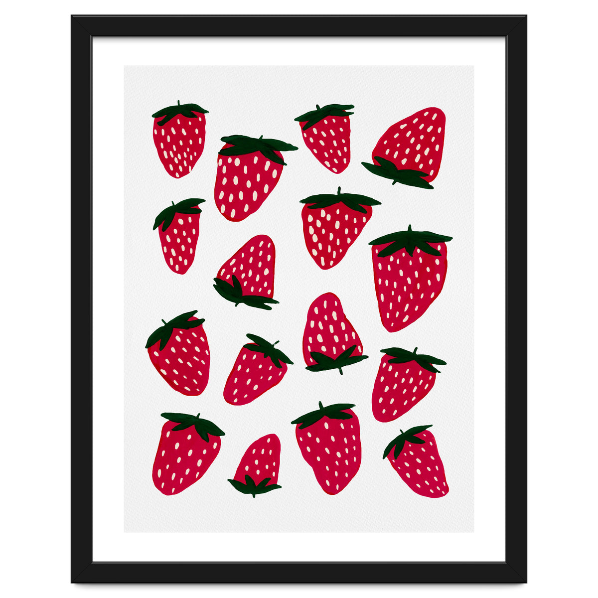 Summer strawberries red