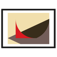 Geometric Shapes No. 6 - brown, beige & red