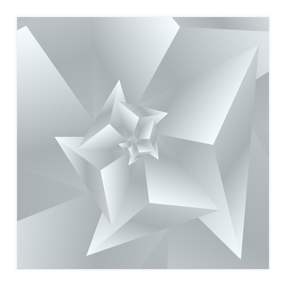 Trendy White Triangle  (Print Only)