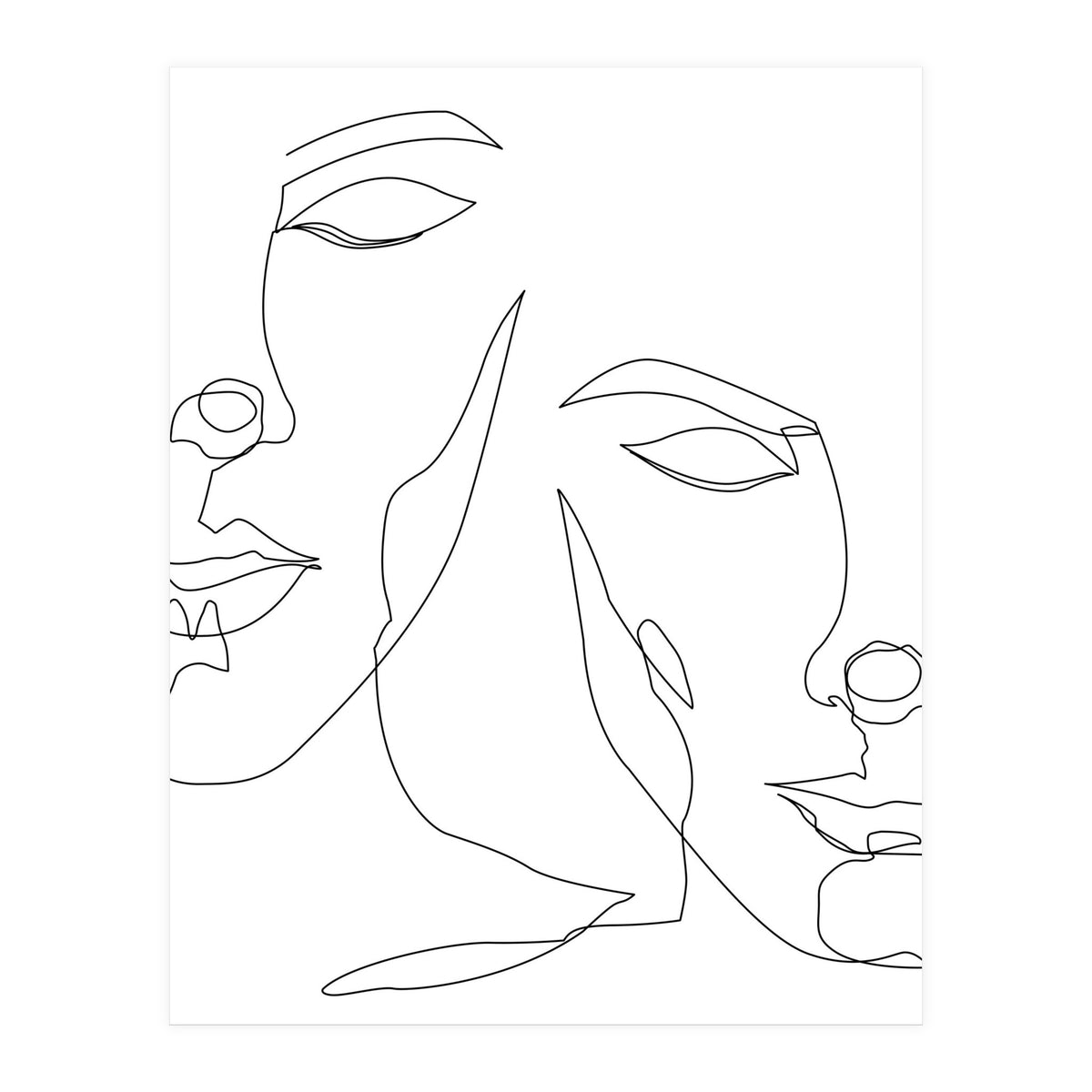 Male couple face (Print Only)