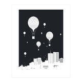 Balloons And The City (dark version) (Print Only) thumbnail