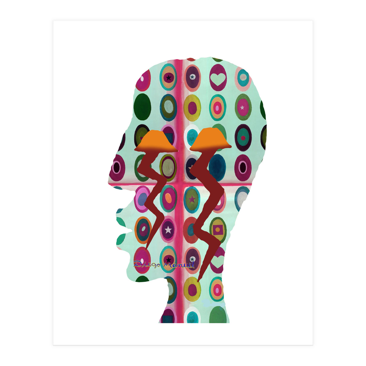 Perfil Con Rayos 10 (Print Only)