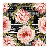 Flowering pink on drawn lines (Print Only) thumbnail