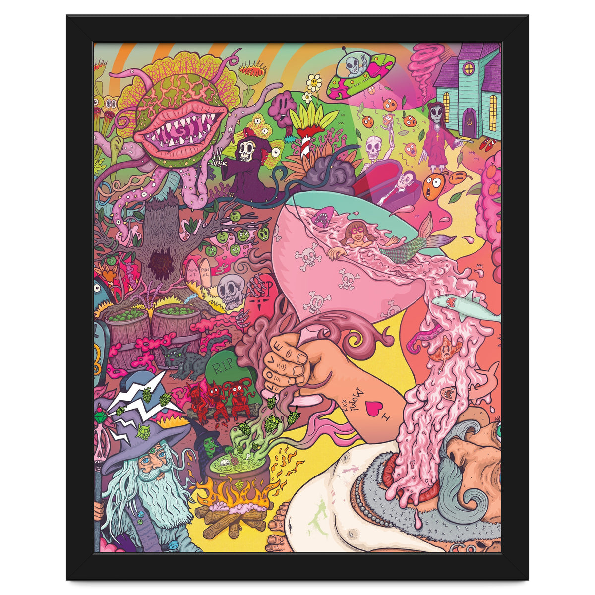 Abbeydale Brewery Collab Series Full Illustration - Yeastie Boys UK, Northern Monk, Origins Fyne Ales, Haand, Brew York and Black Jack Brewery.