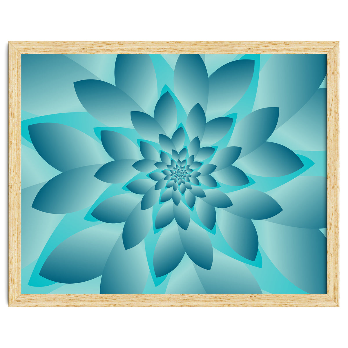 Abstract Modern Optical Illusion Floral Design Art