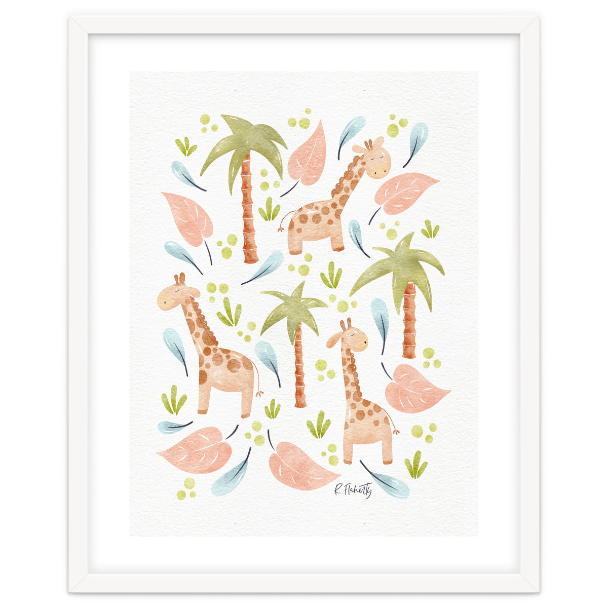 Jungle Giraffes | Pastel