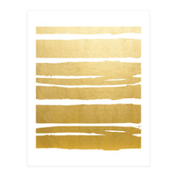 Gold Vibes Only | Luxe Shimmer Metallic Graphic Abstract | Golden Happiness Good Vibes (Print Only)